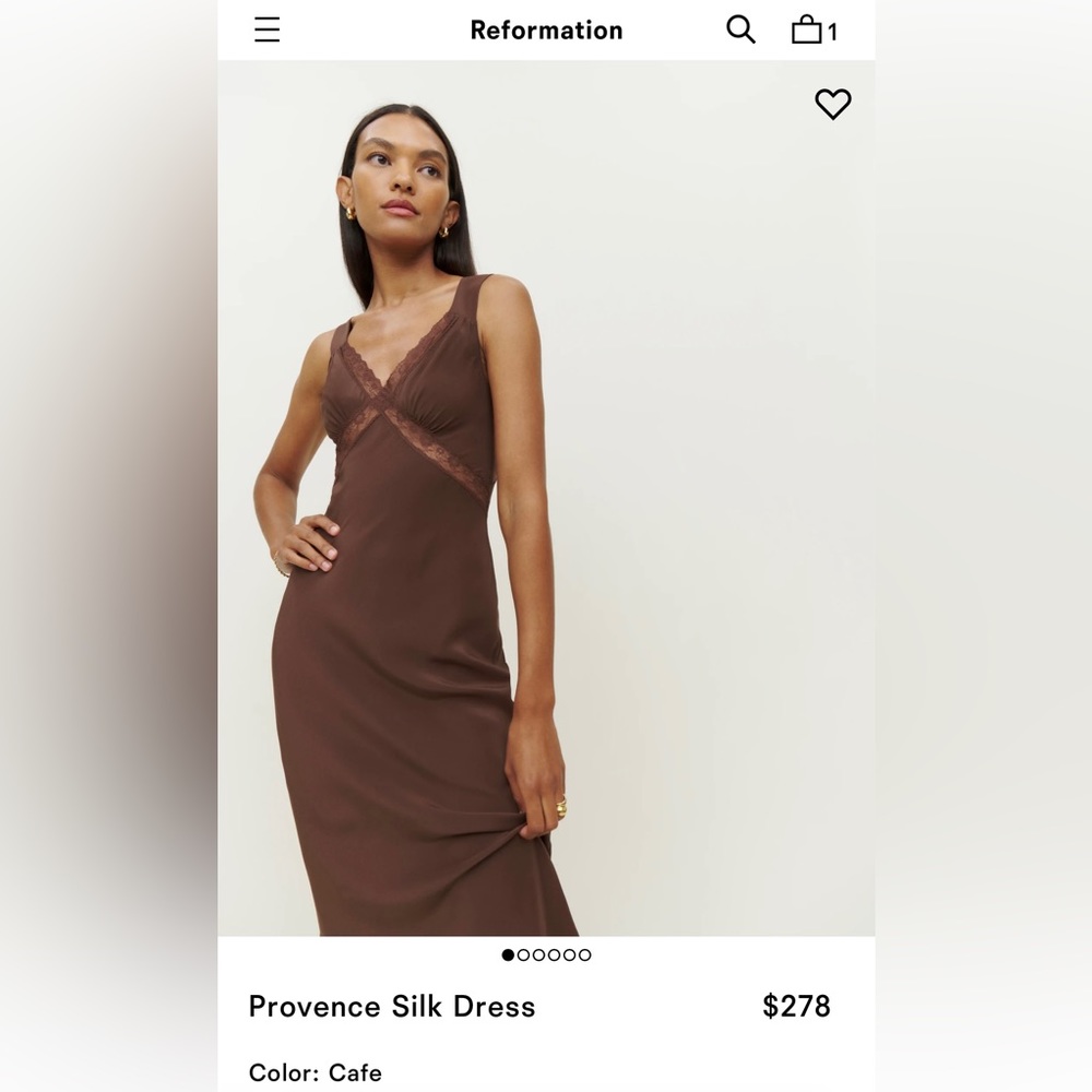 Reformation Provence Silk Dress